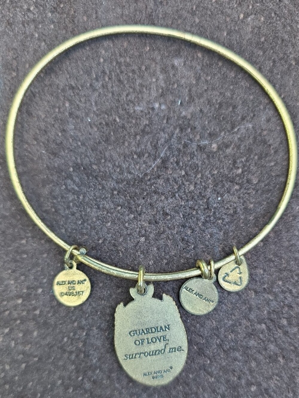 Alex and Ani Gold-Tone wire bangle Charm Bracelet Set of 5 - Picture 5 of 11